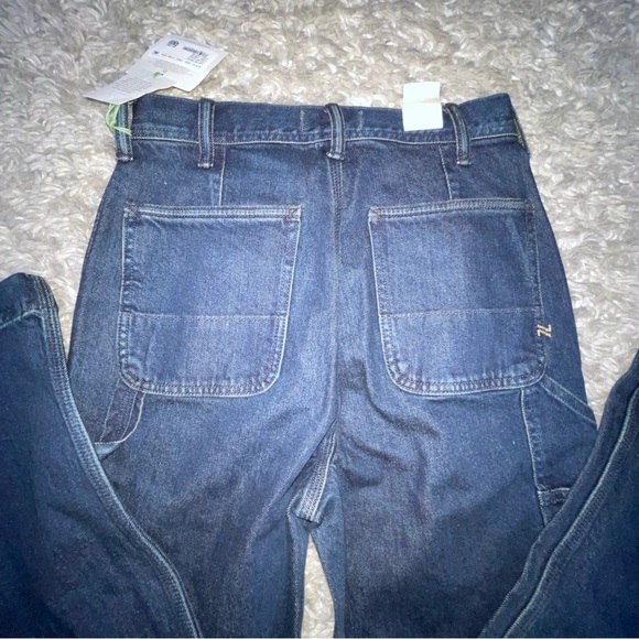 AMERICAN EAGLE AE77 Premium Stovepipe Carpenter Jeans Dark Wash High Waist 00Shr - Picture 10 of 12